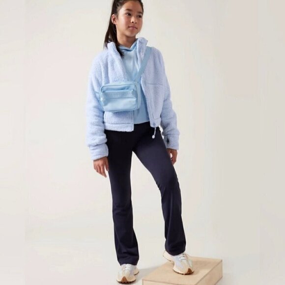 Athleta Girl So Toasty Tugga Sherpa Ice Blue Jacket Size XXL